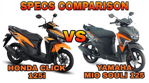 Honda Click 125i vs Yamaha Mio Soul i 125 Comparison.
